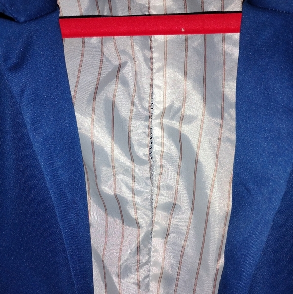 Zara Cobalt Blue One Button Blazer Suit Jacket - Picture 4 of 4